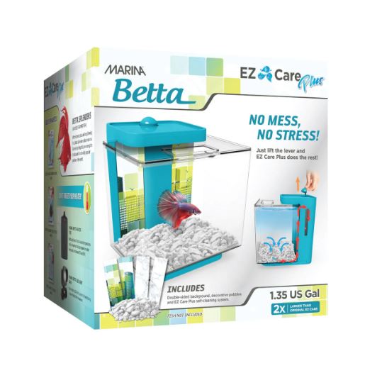 Marina Blue Betta Aquarium EZ Care Plus Kit