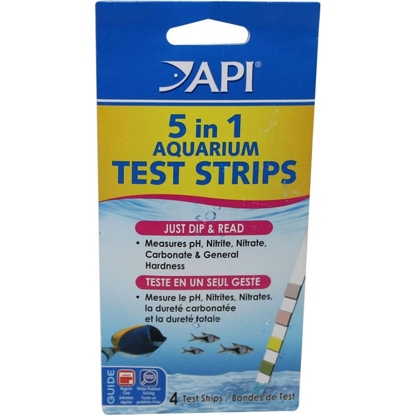 API 5-in-1 Aquarium Test Strips 4 Count